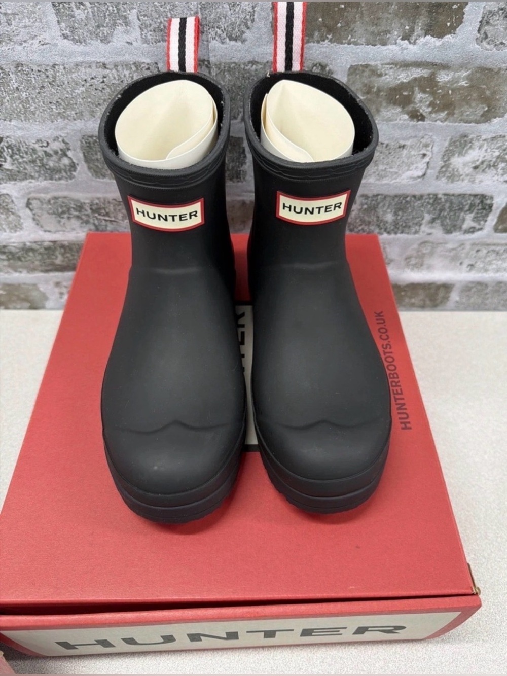 Hunter Women’s PLAY™ Short Rain Boots Black Brand New